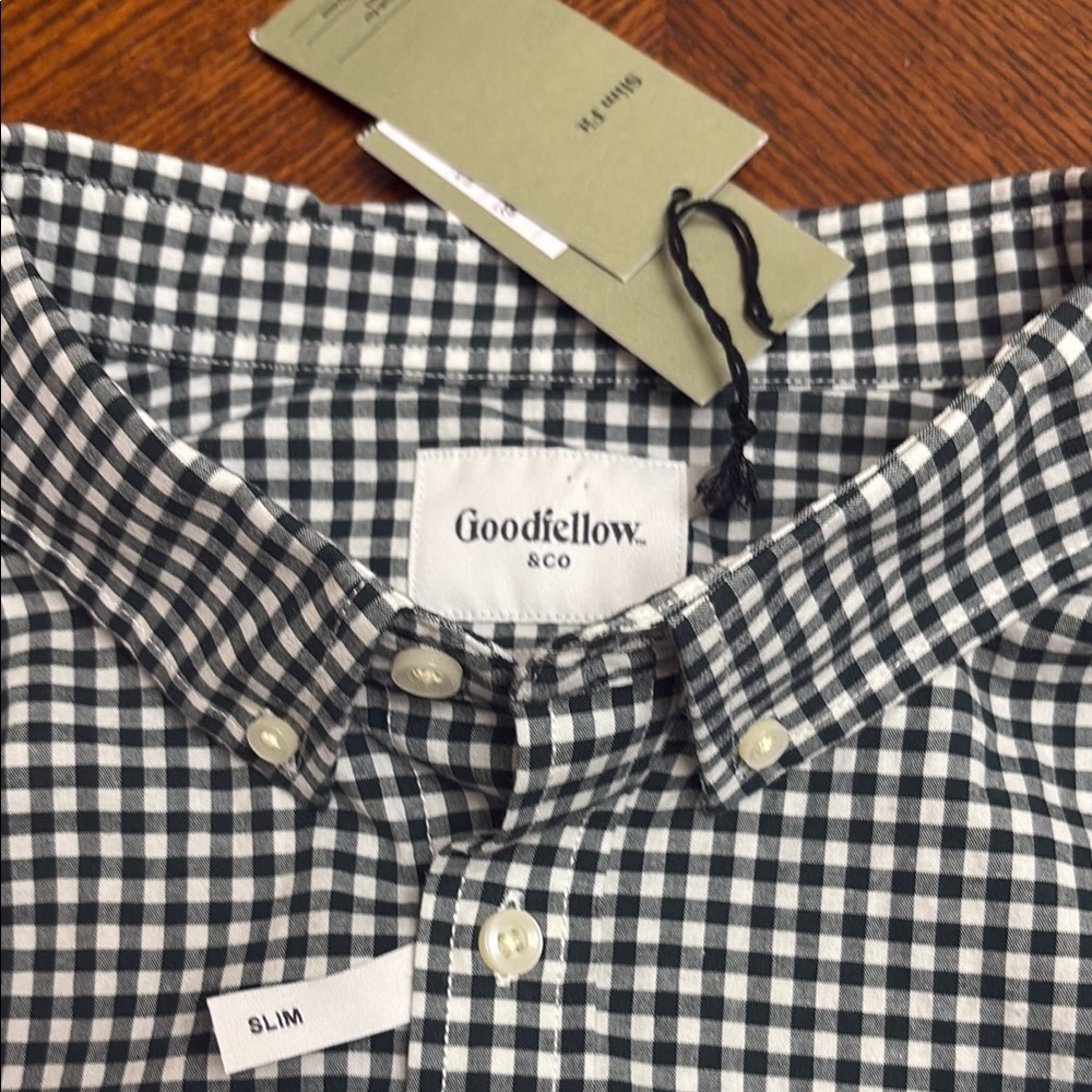 Goodfellow & Co Black and White Casual Button Down Shirt